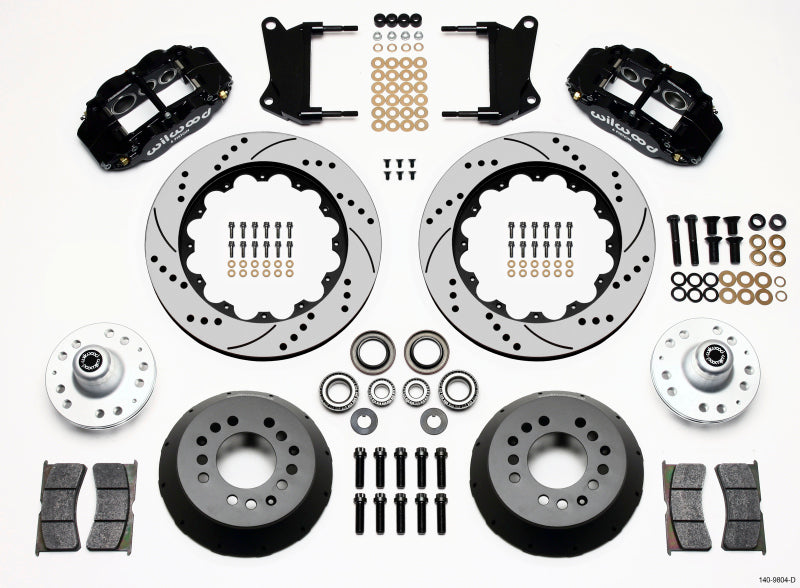 Wilwood Narrow Superlite 6R Front Hub Kit 14.00in Drilled 67-69 Camaro 64-72 Nova Chevelle 140-9804-D