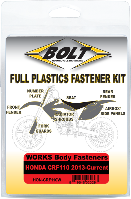 Bolt For Honda-CRF110W Body Work Fastener Kit