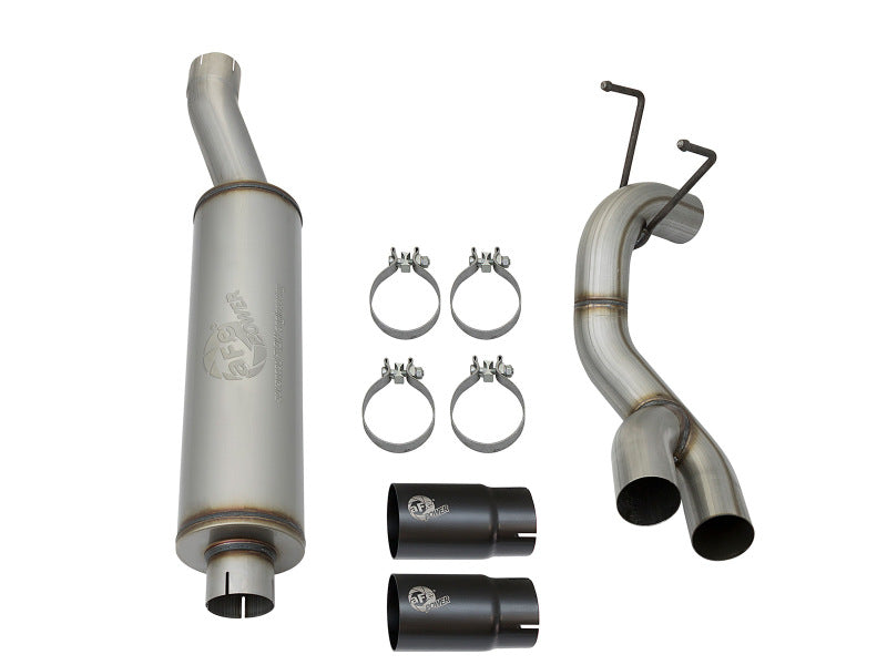 aFe Rebel Series 3-1/2in 409 SS Cat-Back Exhaust System w/Black Tip RAM 2500/3500 14-17 V8 6.4L 49-42057-B