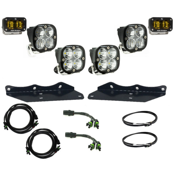 Baja Designs 17-20 Fits Ford F-150 Raptor S2 SAE Pro Fog Pocket Kit Amber 448177