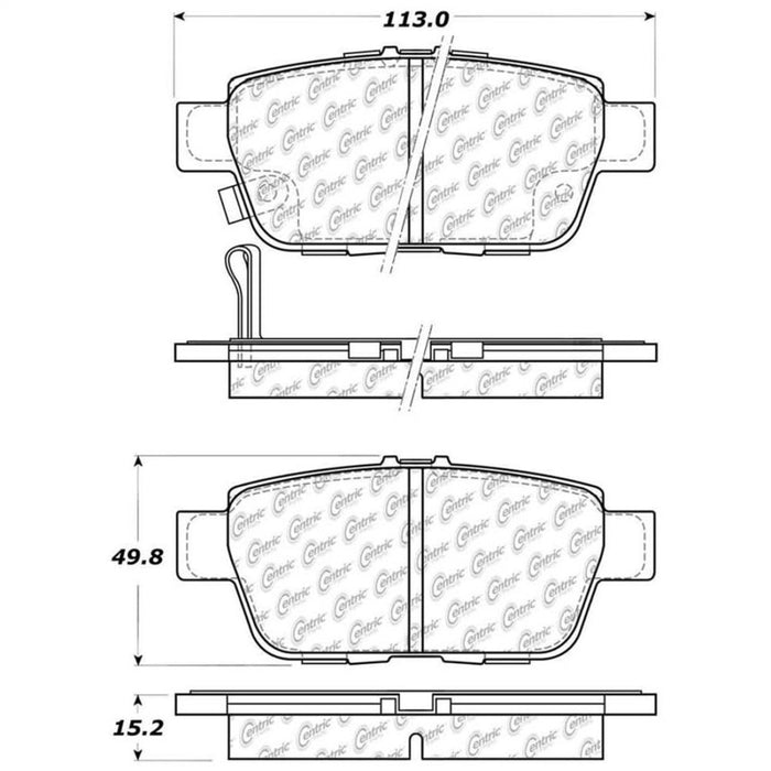 StopTech Street Touring 06-13 Honda Ridgeline / Acura TL Rear Brake Pads 308.1103