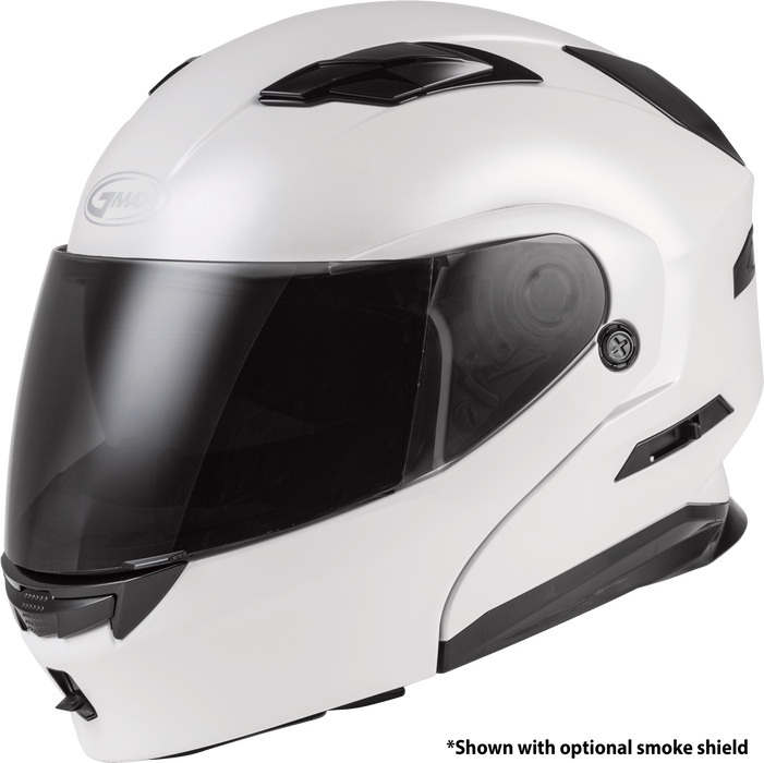 GMAX MD-01, DOT Approved Modular Helmet for Motorcycles, Scooters, Mopeds and More (Pearl White, Large)