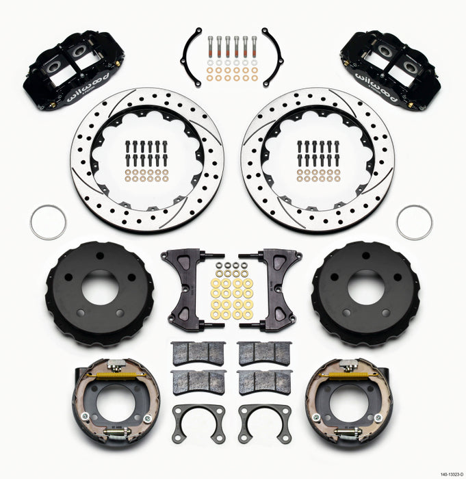 Wilwood Narrow Superlite 4R Rear P-Brk Kit 12.88in Drilled Big Ford 2.36in Off Bronco 5 x 5.50 140-13323-D