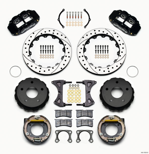 Wilwood Narrow Superlite 4R Rear P-Brk Kit 12.88in Drilled Big Ford 2.36in Off Bronco 5 x 5.50 140-13323-D