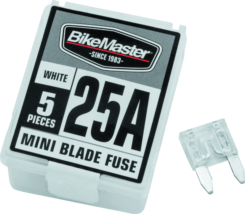 BikeMaster 5Piece 25A Replacement Mini Blade Fuse 152447