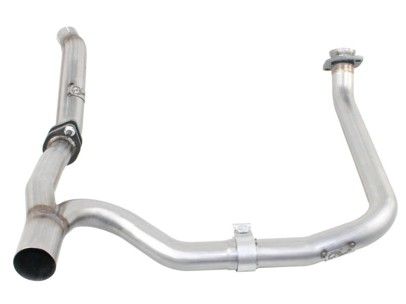 aFe Twisted Steel Delete Down-Pipe and Y-Pipe 2 to 2-1/2in Alum Steel Exhaust 12-16 compatible with Jeep Wrangler 48-06210