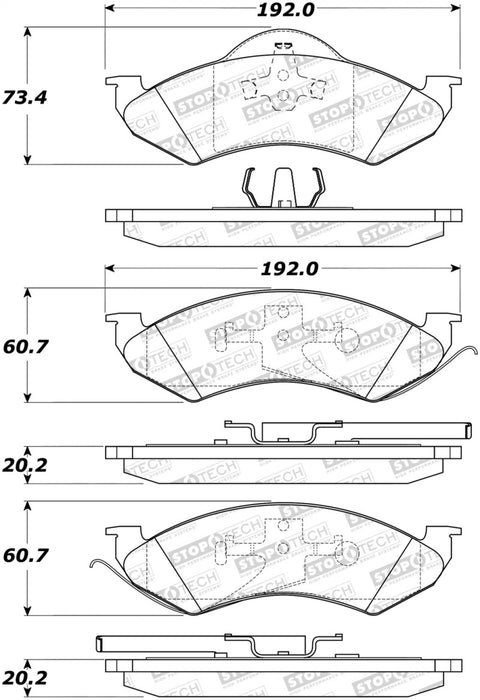 StopTech Street Brake Pads 308.0746