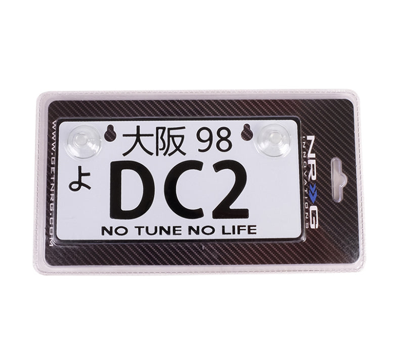 NRG Mini JDM Style Aluminum License Plate (Suction-Cup Fit/Universal) DC2 MP-001-DC2