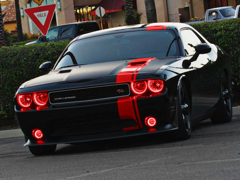 Oracle Compatible with Dodge Challenger 08-14 LED Waterproof Halo Kit Red SEE WARRANTY 1292-003