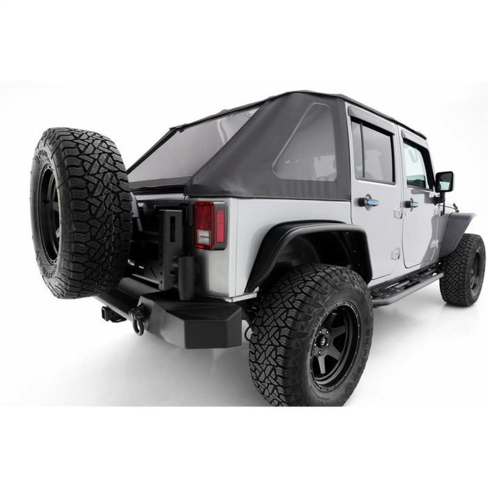 Rampage 07-18 compatible with Jeep Wrangler JK Unlimited TrailCrawler Rock Slider & Rocker Guard Black 88737