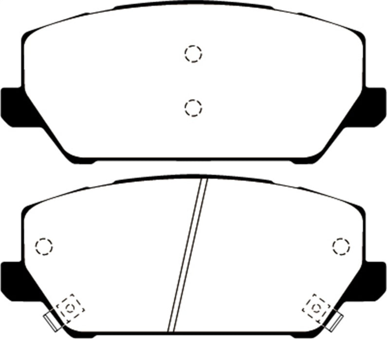 EBC 2019+ Hyundai Veloster N (2nd Gen) 2.0L Turbo Yellowstuff Front Brake Pads DP42343R