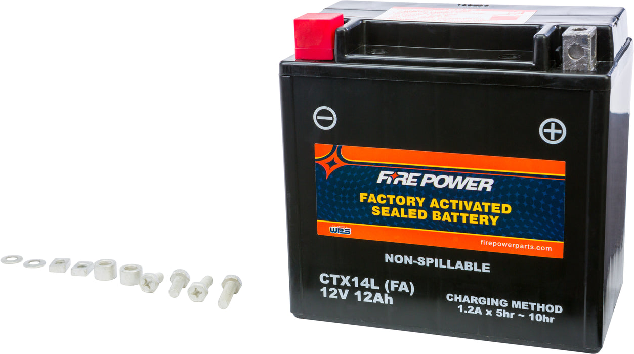 Fire Power - CTX14L FA - Factory Activated Sealed Battery 200 cca