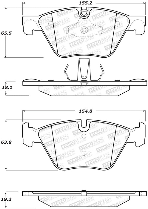 StopTech Street Brake Pads Rear 308.1406