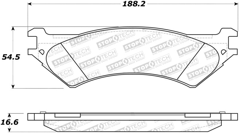 StopTech Sport Brake Pads w/Shims Front 309.0802