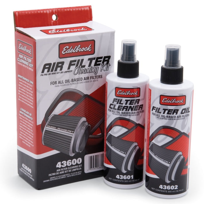 Edelbrock Air Filter Cleaning Kit Clear Oil 43600