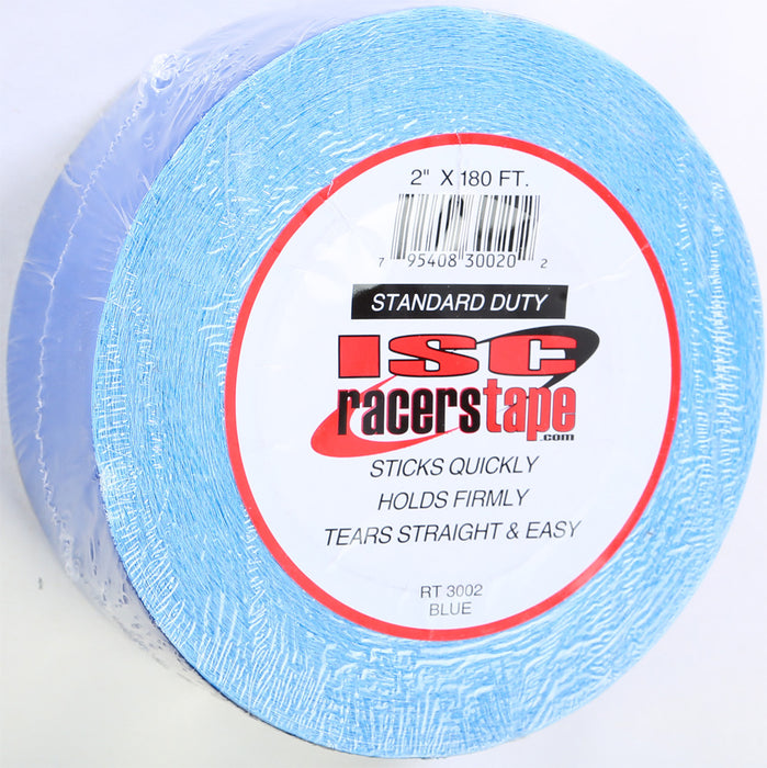 ISC RT3002 Standard-Duty Racer's Tape Roll, 180' Length x 2" Width, Blue (Case of24)