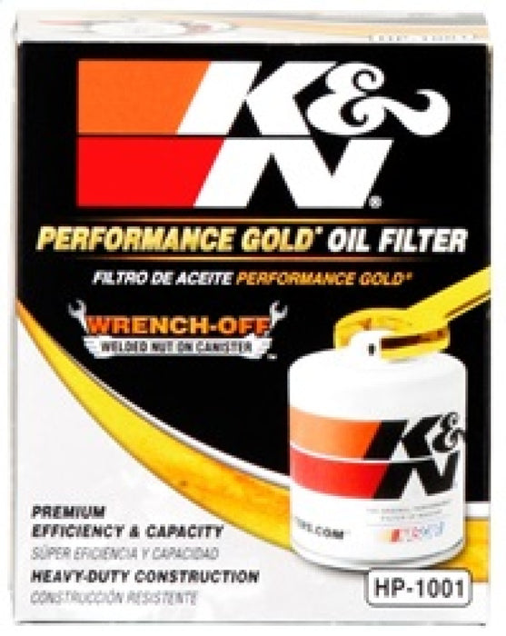 K&N Chevy / Pontiac / GMC / Buick Performance Gold Oil Filter HP-1001