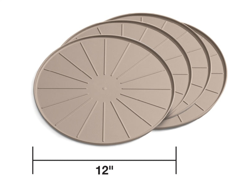 WeatherTech Round Coaster Set Tan Set of 12 8A12CSTTN