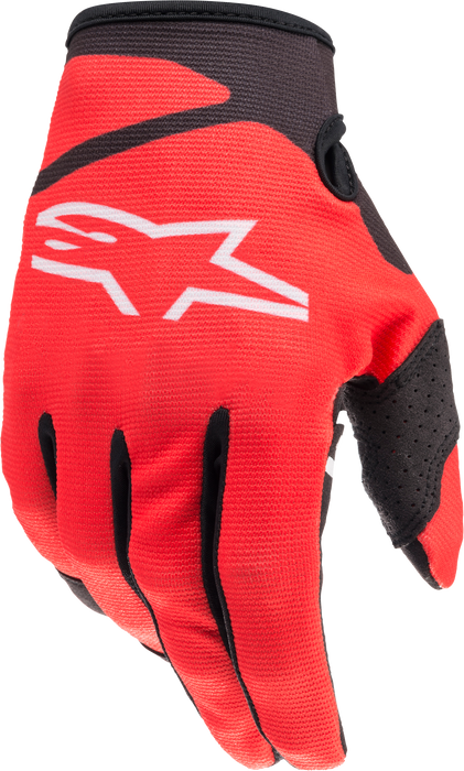 Alpinestars Youth Radar Gloves Bright Red/Black Md (3541822-3031-M)