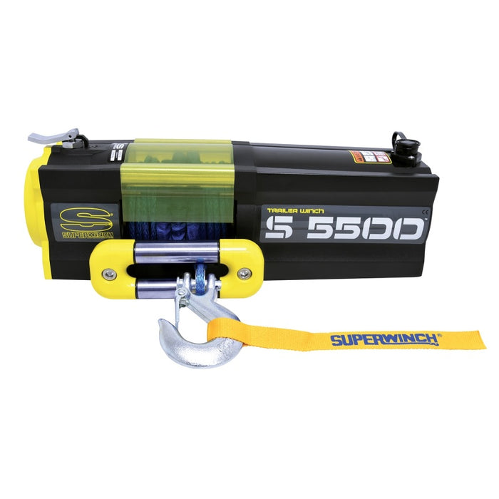 Superwinch 5500 LBS 12V DC 1/4in x 60ft Synthetic Rope S5500 Winch 1455201