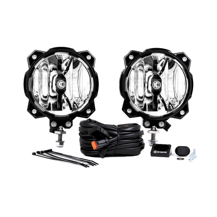 KC HiLiTES 6in. Pro6 Gravity LED Light 20w Single Mount Spot Beam (Pair Pack System) 91301