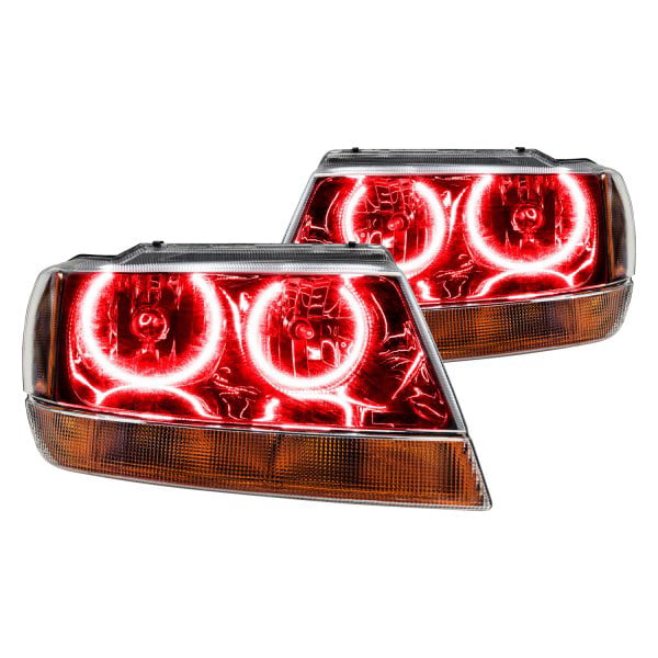 For 1999-2004 compatible with Jeep Grand Cherokee SMD Headlights Black Oracle