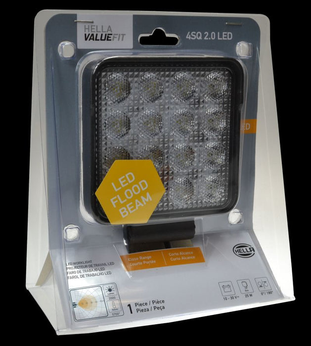 Hella ValueFit LED Work Lamps 4SQ 2.0 LED MV CR BP 357106002