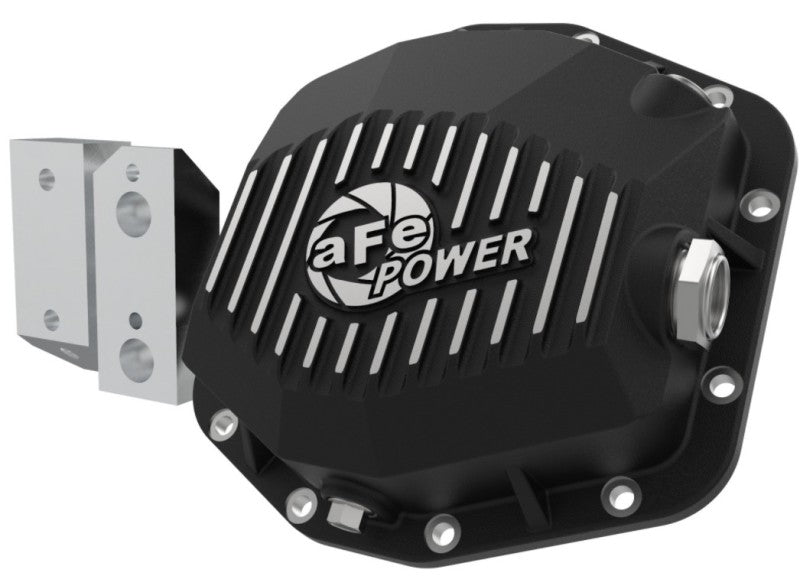 aFe Street Series Rear Differential Cover Black w/Machined Fins 20+ compatible with Jeep Gladiator JT (Dana M220) 46-71190B