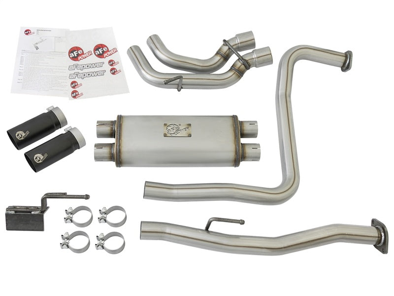 aFe Rebel Series 3in 409 SS Cat-Back Exhaust w/ Black Tips 04-15 Compatible with Nissan Titan V8 5.6L 49-46124-B