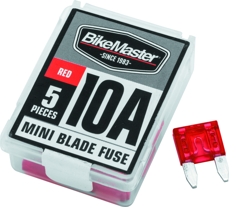 BikeMaster 5Piece 10A Replacement Mini Blade Fuse 152444