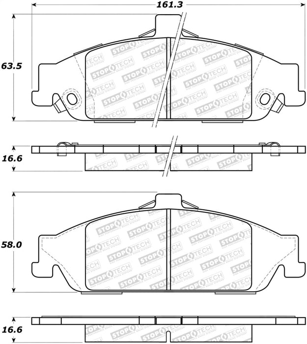 StopTech Street Brake Pads 308.0727