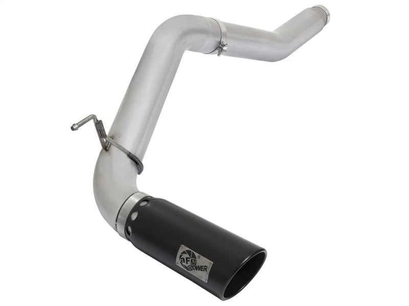 aFe Atlas Exhaust 5in DPF-Back Al Steel 2016 Compatible with Nissan Titan XD V8-5.0L Black Tip 49-06112-B