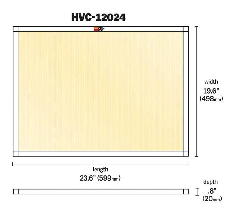 K&N HVAC Filter 20 x 24 x 1 HVC-12024