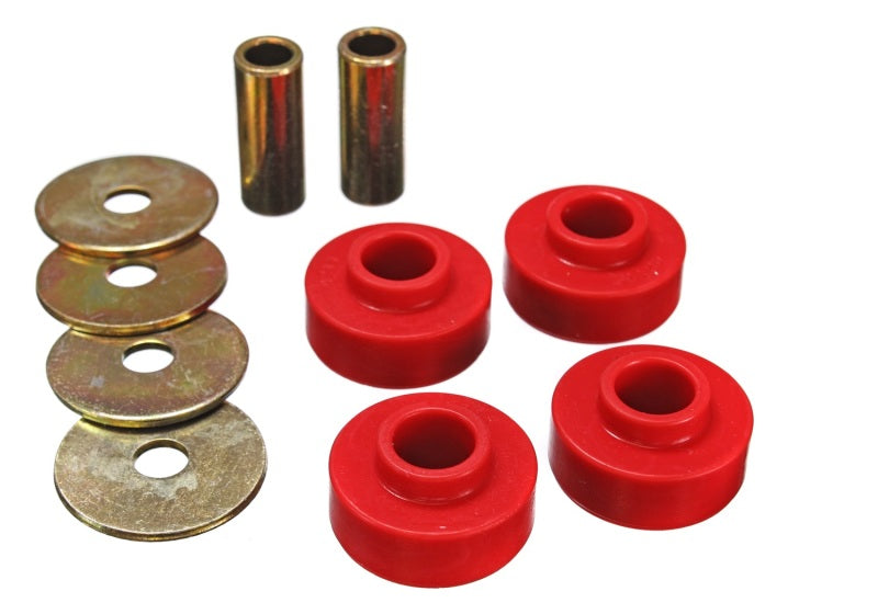 Energy Suspension 89-97 Ford Thunderbird / 99-04 Mustang Cobra Red Differential Carrier Bushings 4.1126R