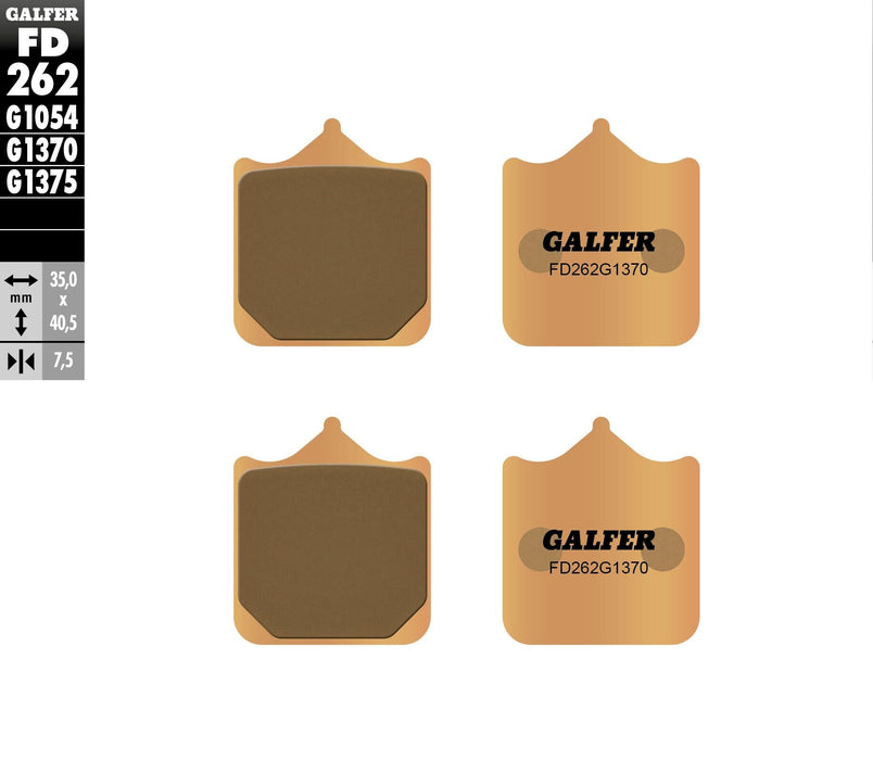 Galfer G1370 HH Brake Pads (Front G1370) Compatible With 08-12 TRIUMPH SPD-TRIPLE