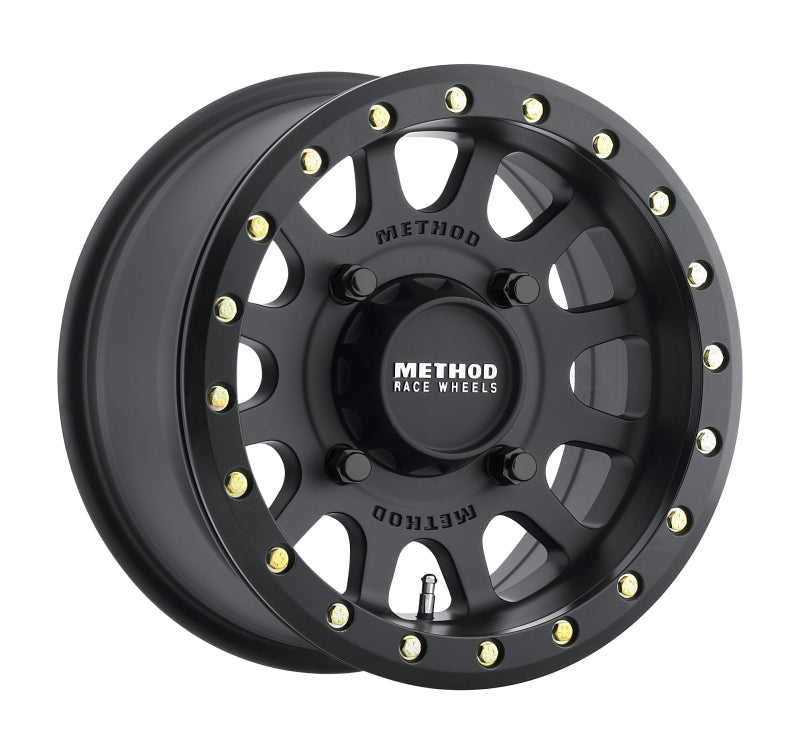 Method MR401 UTV Beadlock 14x7 / 4+3/13mm Offset / 4x136 / 106mm CB Matte Black Wheel MR40147047543B