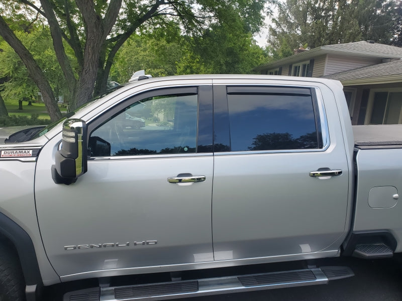 EGR 2019 Chevy 1500 Crew Cab In-Channel Window Visors Matte Black 571655