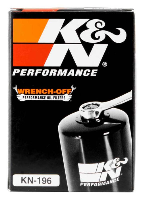 K&N Motorcycle Oil Filter: High Performance, Premium, Designed to be used with Synthetic or Conventional Oils: Fits Select Polaris Vehicles, KN-196