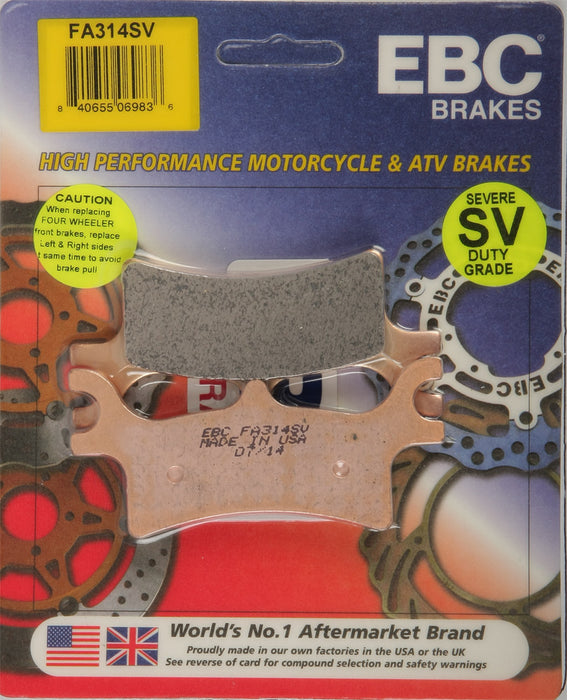 EBC Brakes SV Severe Duty Sintered Brake Pads Compatible for Polaris ATP 500 H.O. 2005