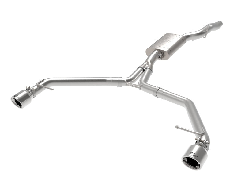 afe MACH Force-Xp 13-16 Audi Allroad L4 SS Axle-Back Exhaust w/ Polished Tips 49-36437-P