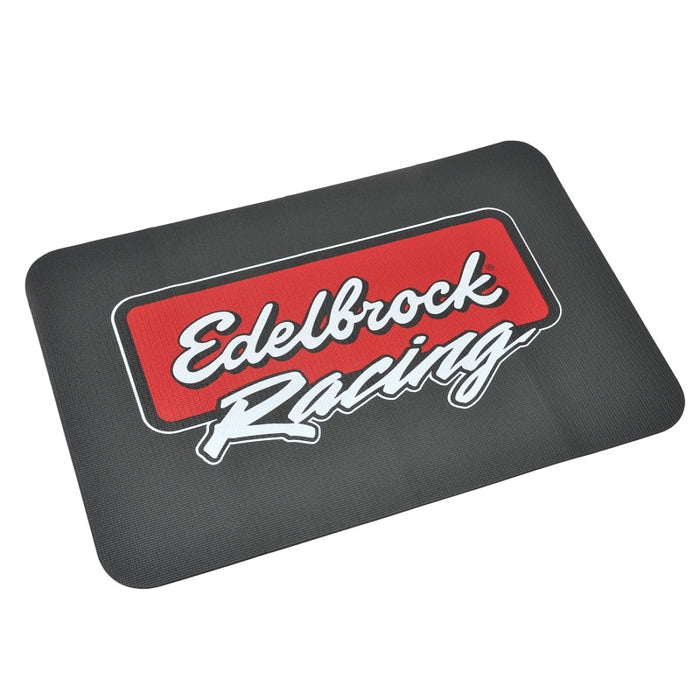 Edelbrock Racing Fender Cover PVC Foam Mat 2 Color Printed Edelbrock Racing Logo 2324