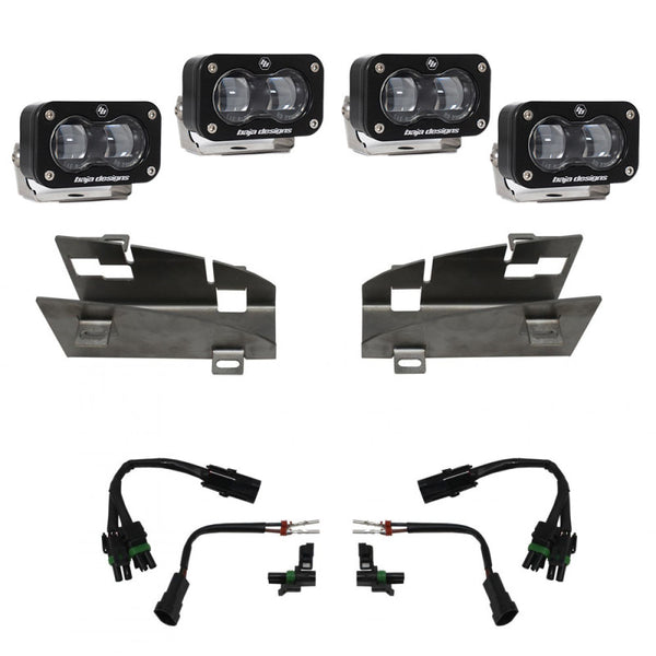 Baja Designs 19-22 Fits Dodge Ram 1500 Rebel / 21-22 1500 TRX S2 SAE Dual Fog Pocket Light Kit Clear 448164