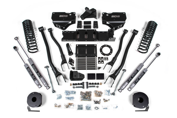 BDS 4 Inch Lift Kit W/ 4-Link Fits RAM 2500 W/ Rear Air Ride 19-24 4WD Gas 1717FS