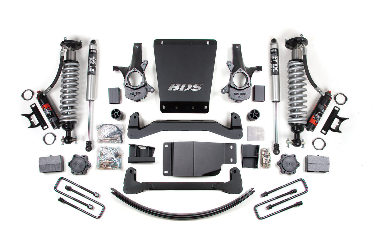 BDS 2007-2013 Fits GM 1500 4WD 6" Suspension Lift Kit, 5.5" Rear, Block/aal - 2.5 Pes C/o Front - 2.0 Ifp Ps Rear 176PSS