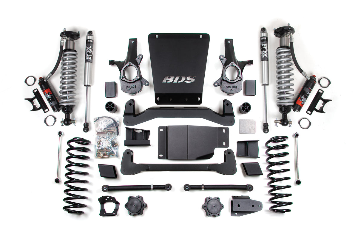 BDS 2007-2014 Fits GM SUV 4WD 6" Suspension Lift Kit, 6" Rear, Coil Spring - 2.5 Pes C/o Front - 2.0 Ifp Ps Rear 178PSS