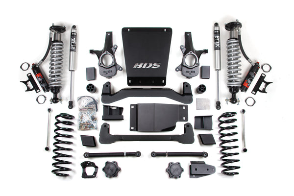 BDS 2007-2014 Fits GM SUV 4WD 6" Suspension Lift Kit, 6" Rear, Coil Spring - 2.5 Pes C/o Front - 2.0 Ifp Ps Rear 178PSS