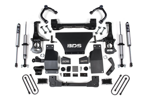 BDS 2025 Chevy/gmc 1500 4WD 4" Suspension Lift Kit, V8 Gas, 3" Rear, Block - Fox 2.0 Ifp Ps Snap Ring Strut Front, Fox 2.0 Ifp Ps Rear 1851FSR