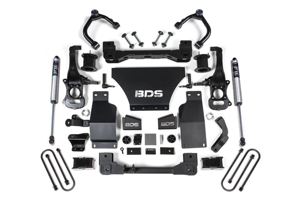 BDS 2025 Chevy/gmc 1500 4WD 4" Suspension Lift Kit, V8 Gas, 3" Rear, Block - Spacer Front, Fox 2.0 Ps Rear 1851FS