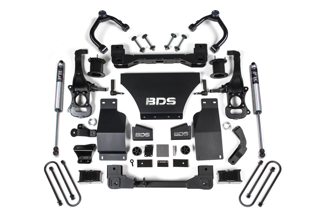 2025 Chevy/GMC 1500 4wd 4" Suspension Lift Kit, V8 Gas, 3" Rear, Block - Spacer Front, Fox 2.0 PS Rear