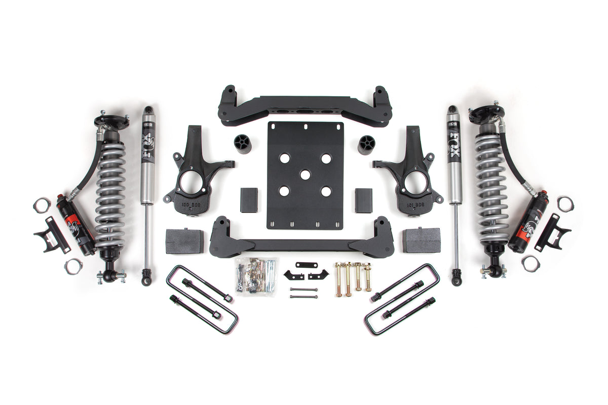 BDS 2007-2013 Fits GM 1500 2WD 4" Suspension Lift Kit, 5" Rear, Block - 2.5 Pes C/o Front - 2.5 Pes P/b Rear 186PES